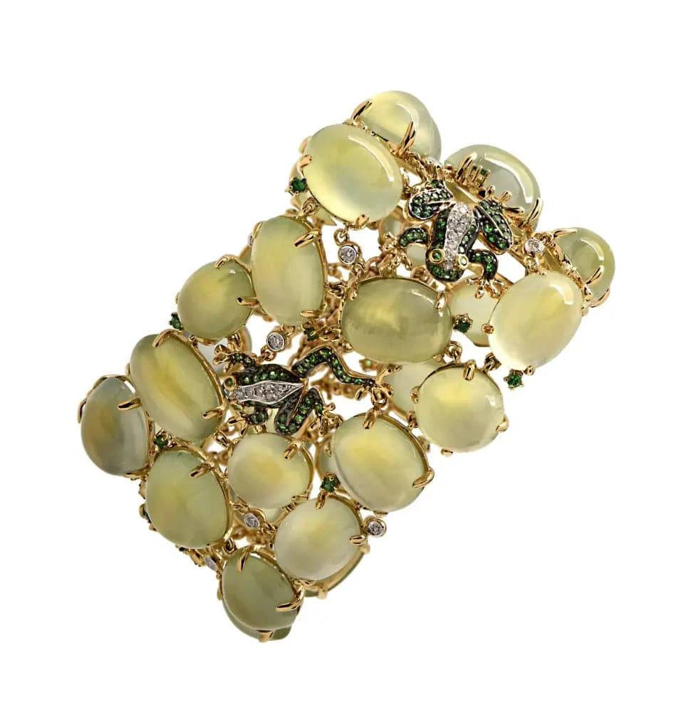 Moonstone Frog Bangle - V48556 - Vivid Diamonds