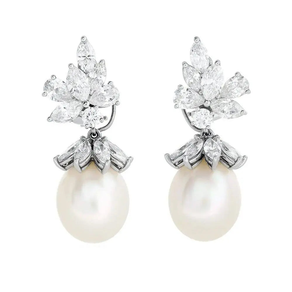 Tiffany & Co. 7.4 Carat Diamond and Pearl Day & Night Earrings -V47091