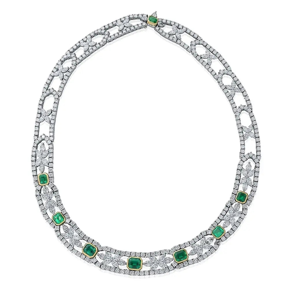 Tiffany & Co. Diamond and Emerald Necklace -V43663