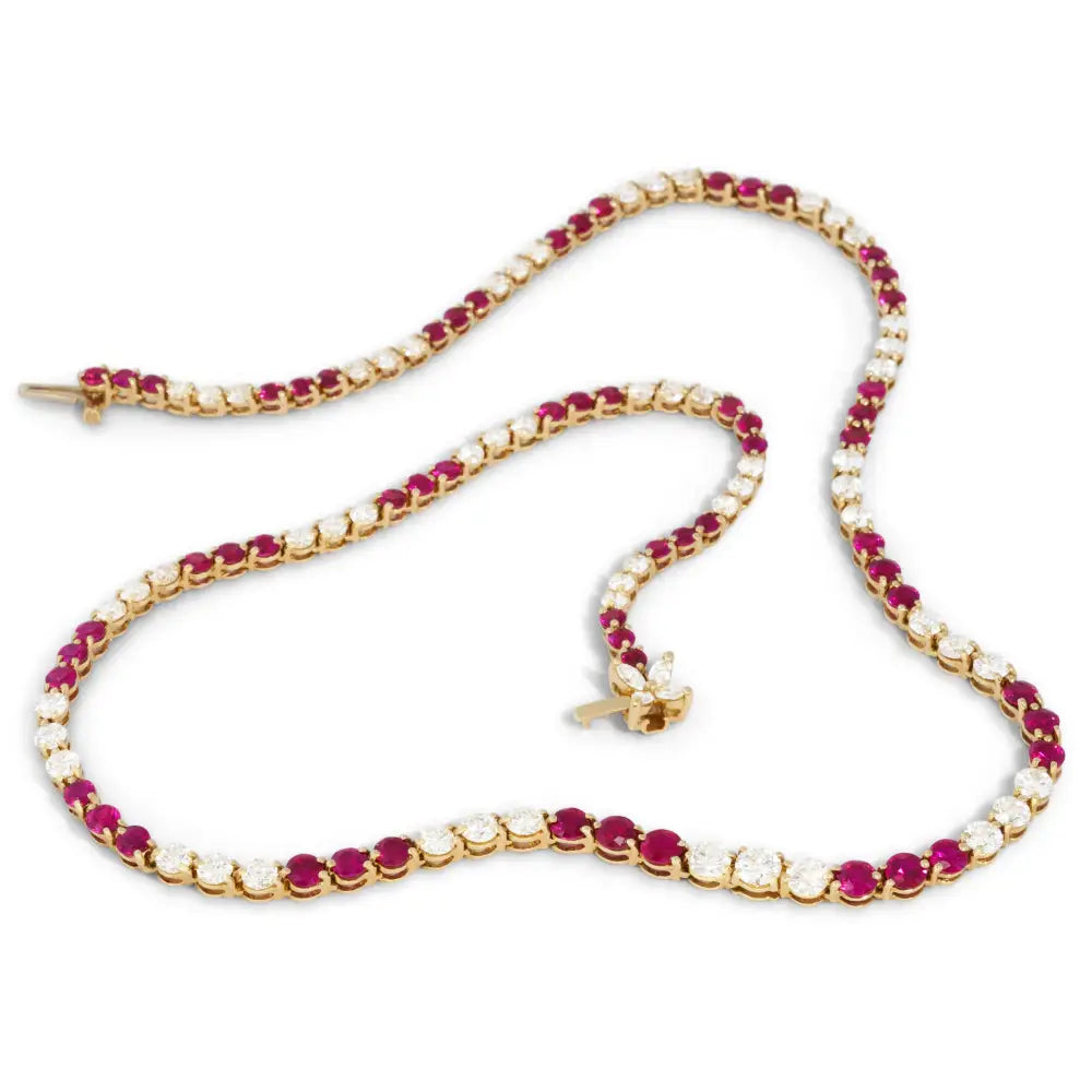 Tiffany & Co. Diamond and Ruby Riviera Necklace -V43162 - Vivid Diamonds