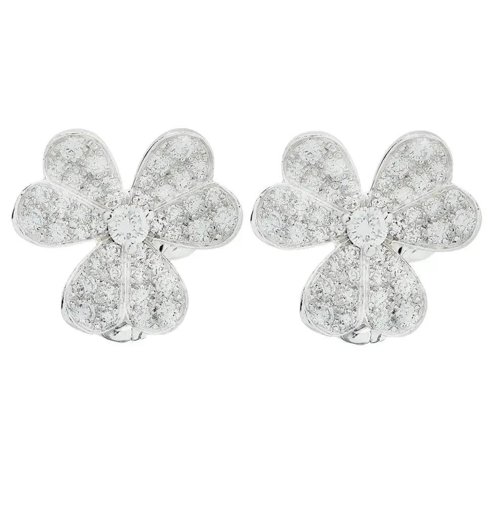 Van Cleef & Arpels Frivole Diamond Earrings -V46468 - Vivid Diamonds