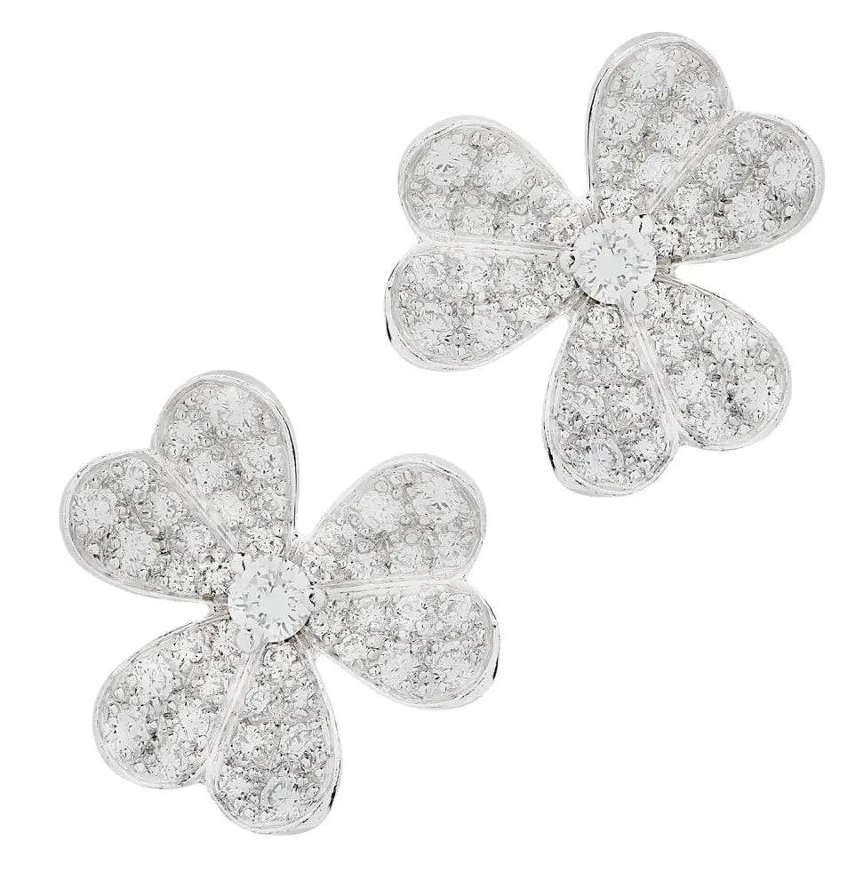 Van Cleef & Arpels Frivole Diamond Earrings -V46468 - Vivid Diamonds