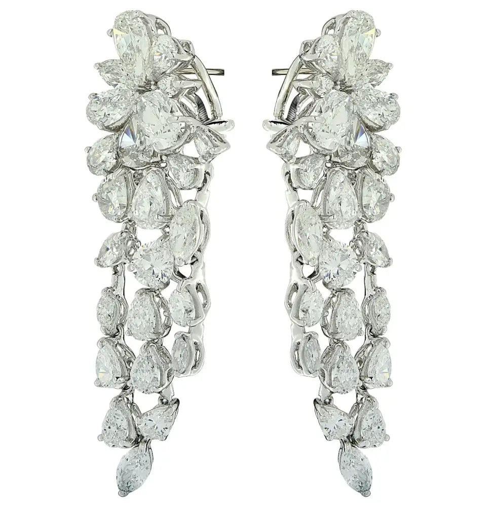 Vivid Diamond 17.4 Carat Diamond Dangle Earrings -V44744 - Vivid Diamonds