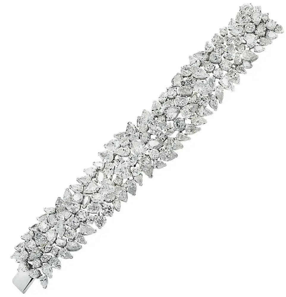 Vivid Diamonds 100 Carat Diamond Cluster Bracelet -V43033 - Vivid Diamonds