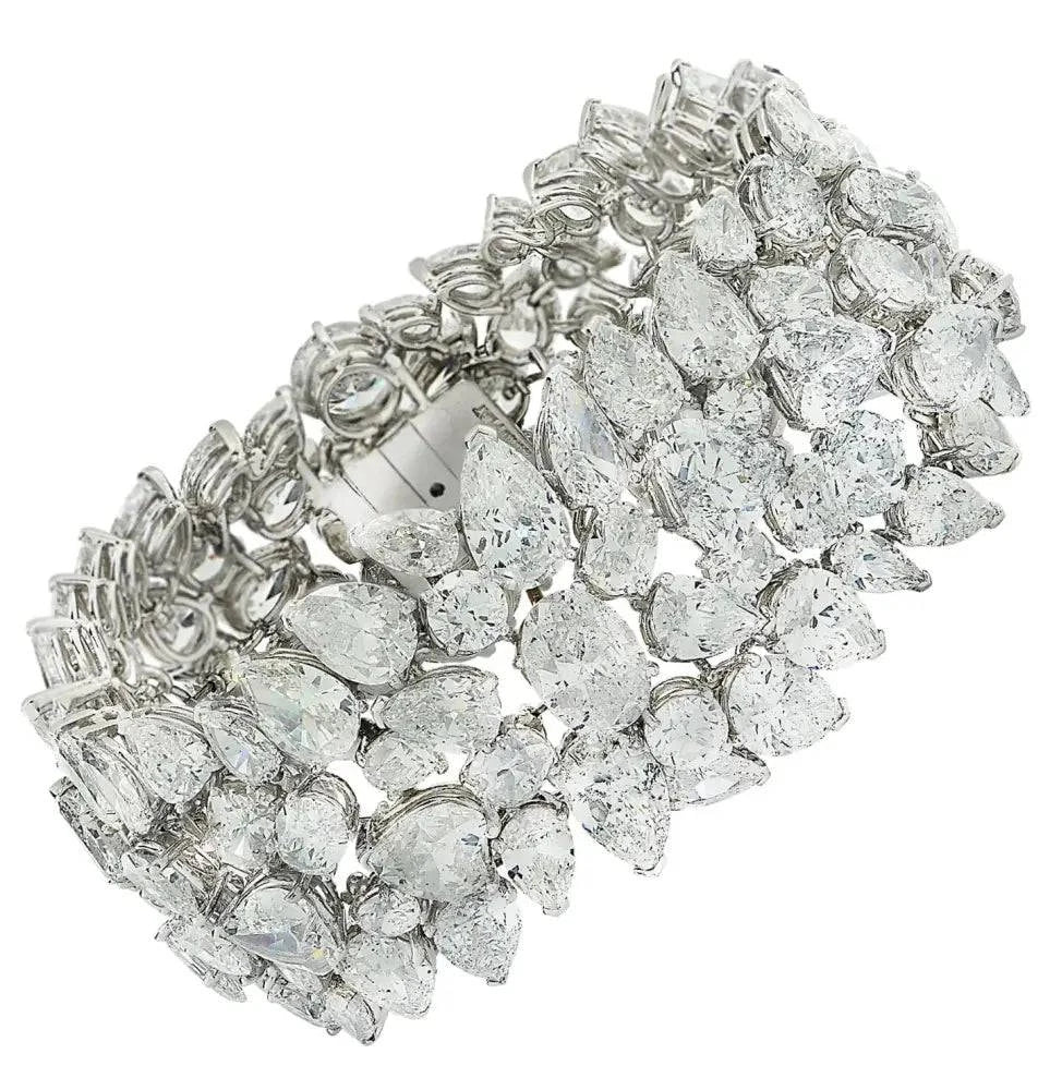 Vivid Diamonds 100 Carat Diamond Cluster Bracelet -V43033 - Vivid Diamonds