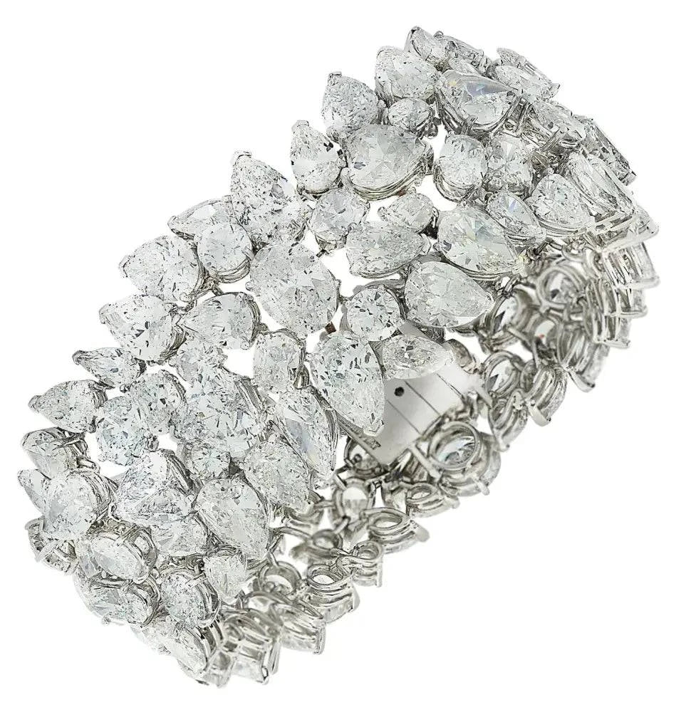 Vivid Diamonds 100 Carat Diamond Cluster Bracelet -V43033 - Vivid Diamonds