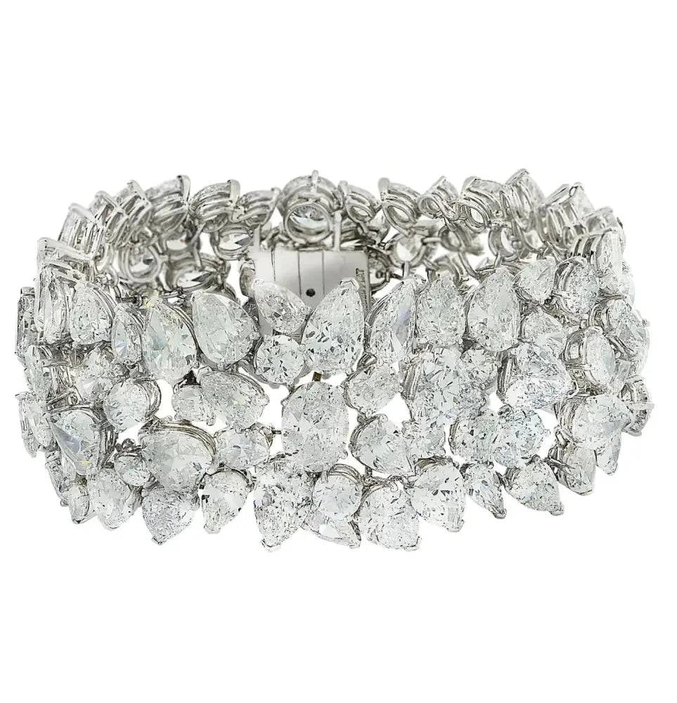 Vivid Diamonds 100 Carat Diamond Cluster Bracelet -V43033 - Vivid Diamonds