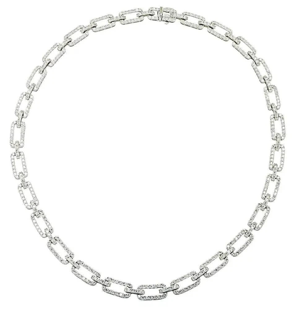 Vivid Diamonds 12.90 Carat Diamond Paper Clip Chain-V45640