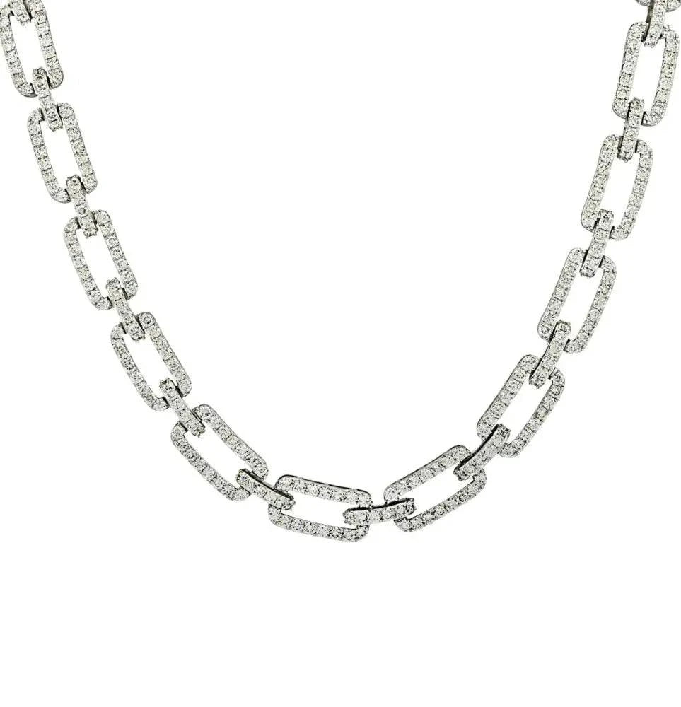 Vivid Diamonds 12.90 Carat Diamond Paper Clip Chain-V45640