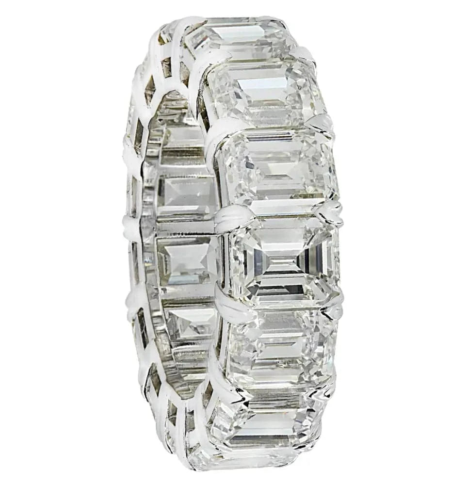 Vivid Diamonds 15.2 Carat Emerald Cut Diamond Eternity Band – V38479