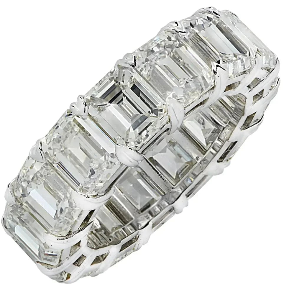 Vivid Diamonds 15.2 Carat Emerald Cut Diamond Eternity Band – V38479 - Vivid Diamonds