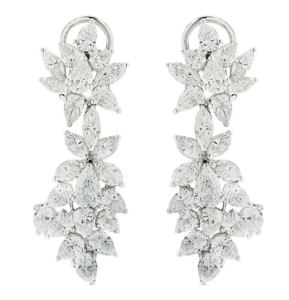 Vivid Diamonds 15.40 Carat Diamond Dangle Earrings -V44742