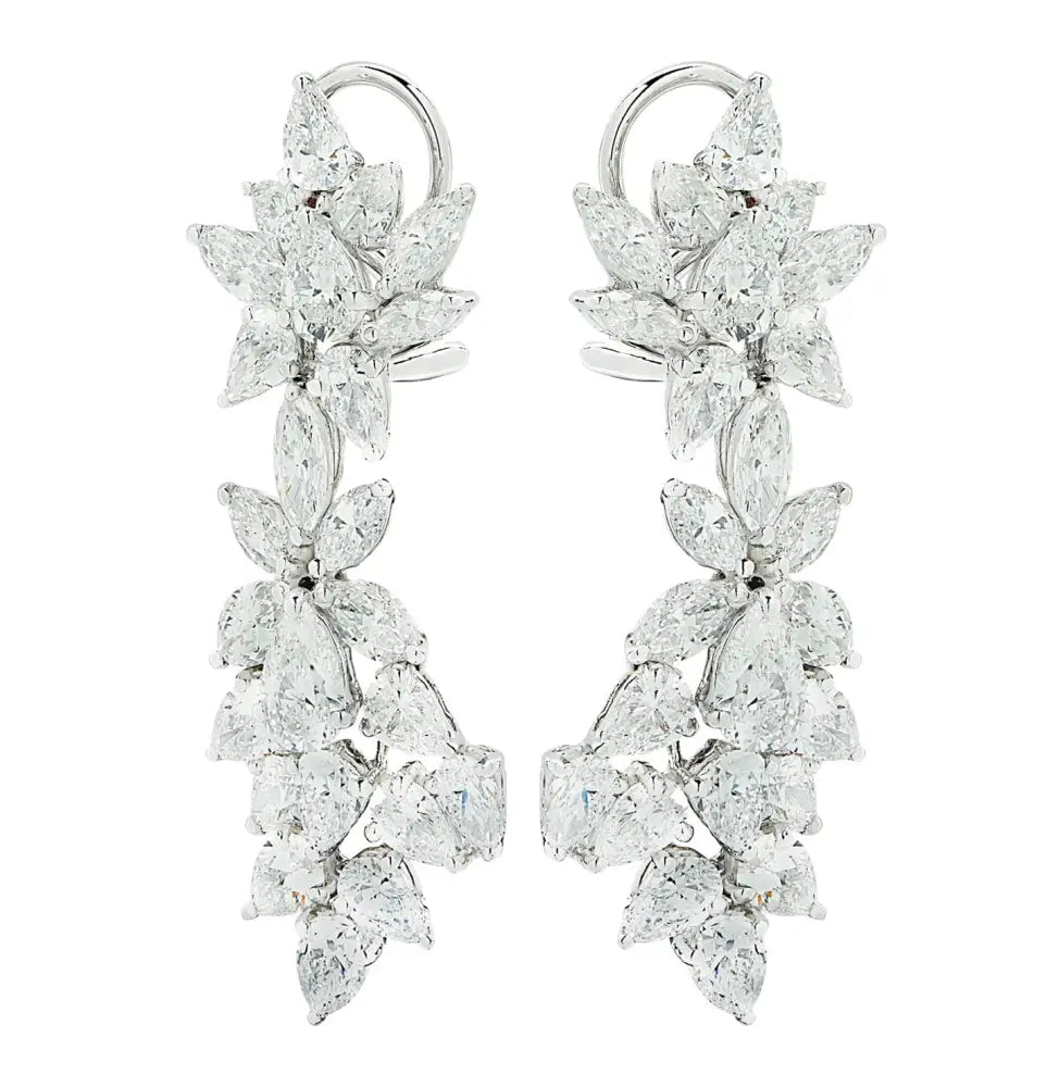 Vivid Diamonds 15.40 Carat Diamond Dangle Earrings -V44742