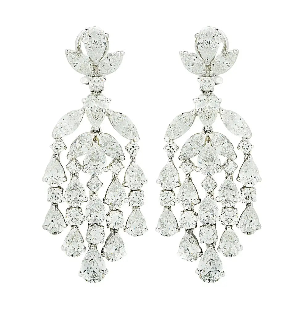 Vivid Diamonds 19 Carat Diamond Dangle Earrings -V44748