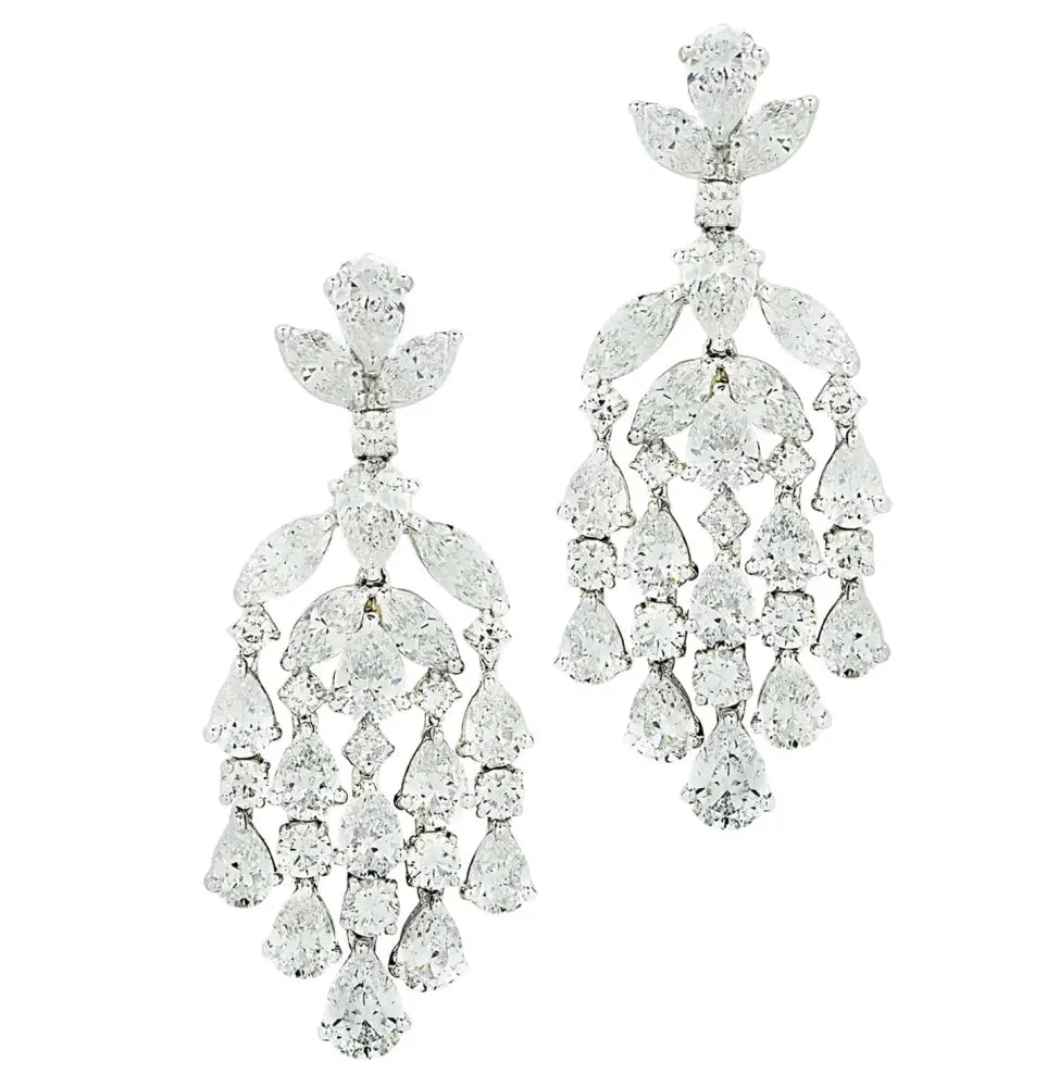 Vivid Diamonds 19 Carat Diamond Dangle Earrings -V44748