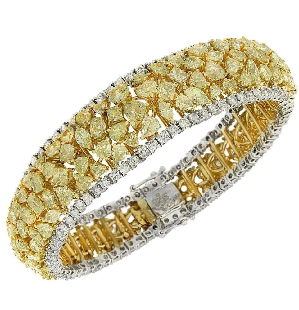 Vivid Diamonds 23 Carat Fancy Yellow Diamond Bracelet -V44746 - Vivid Diamonds