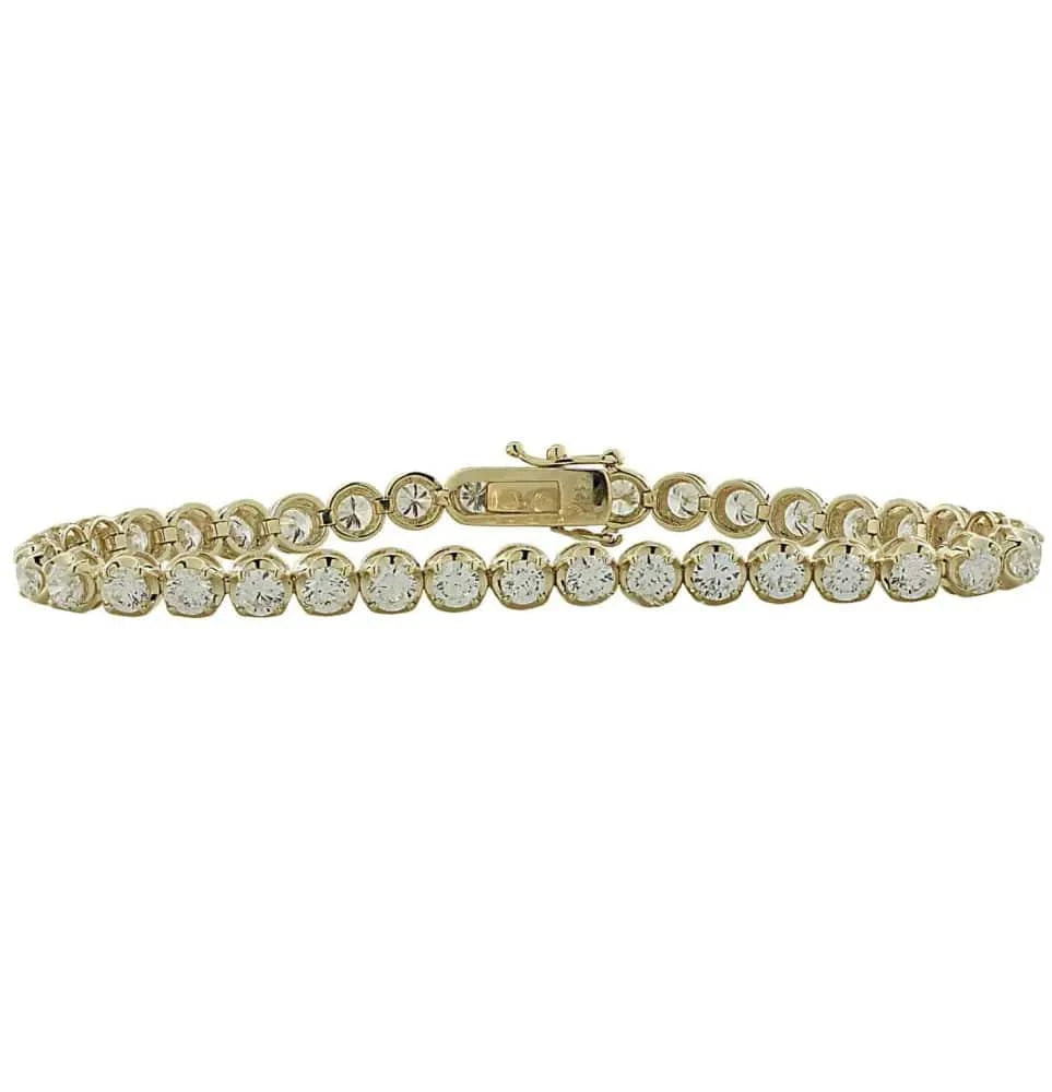 Vivid Diamonds 4.16 Carat Straight Line Diamond Tennis Bracelet - V32770 - Vivid Diamonds