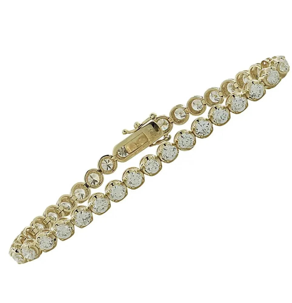 Vivid Diamonds 4.16 Carat Straight Line Diamond Tennis Bracelet - V32770 - Vivid Diamonds