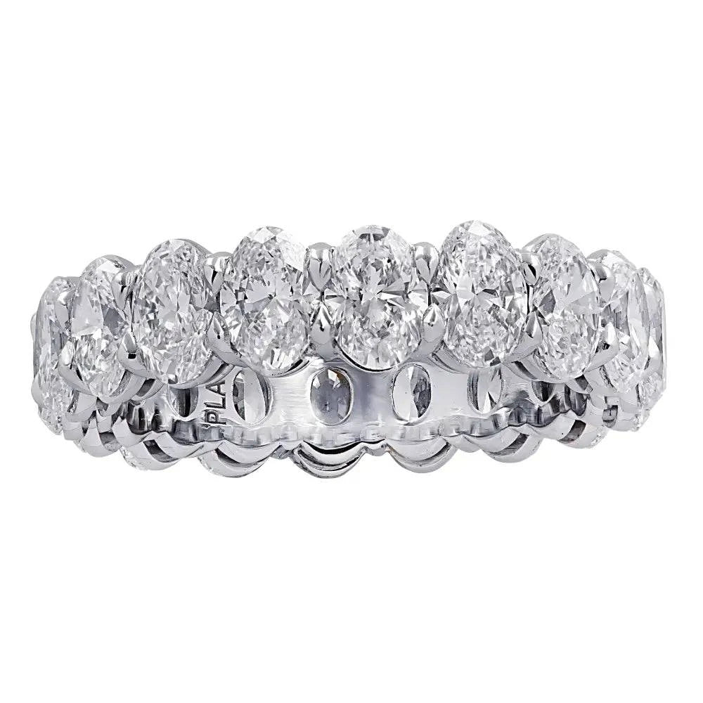 Vivid Diamonds 4.43 Carat Oval Cut Diamond Eternity Band -V25121