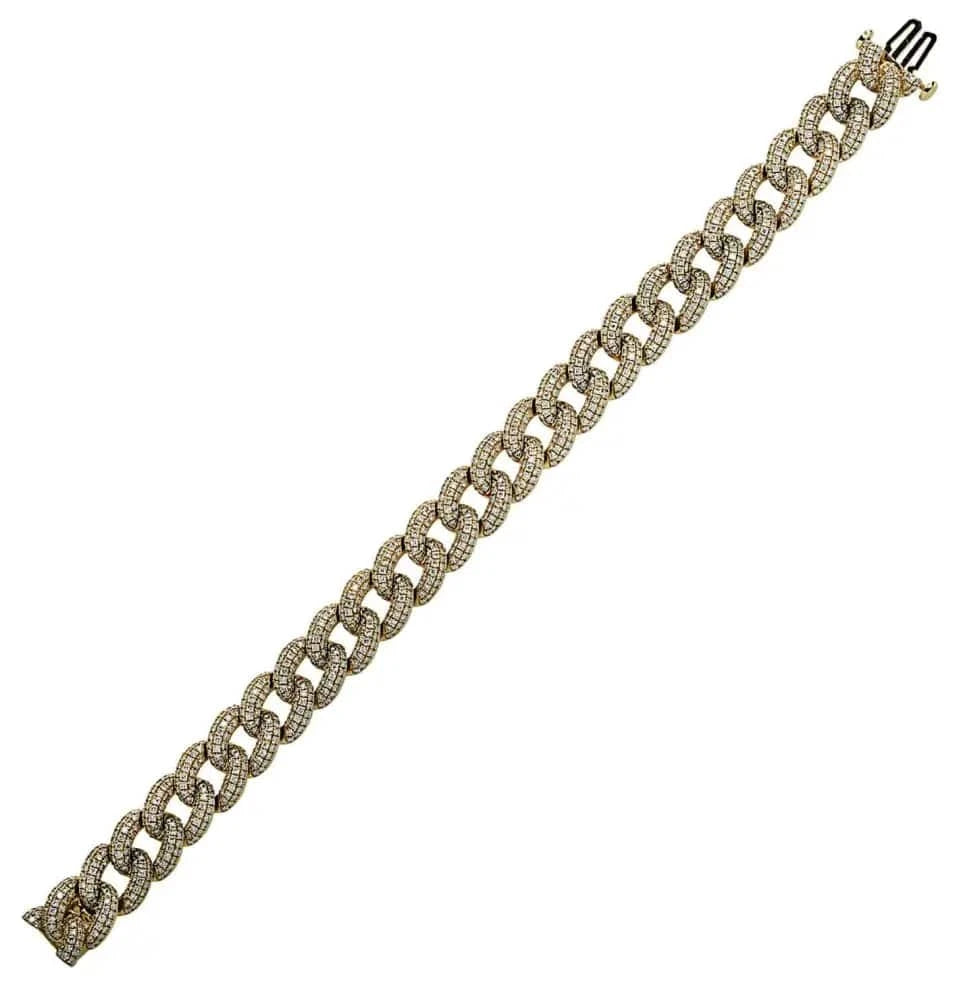 Vivid Diamonds 5.46ct Cuban Link Bracelet -V42163 - Vivid Diamonds