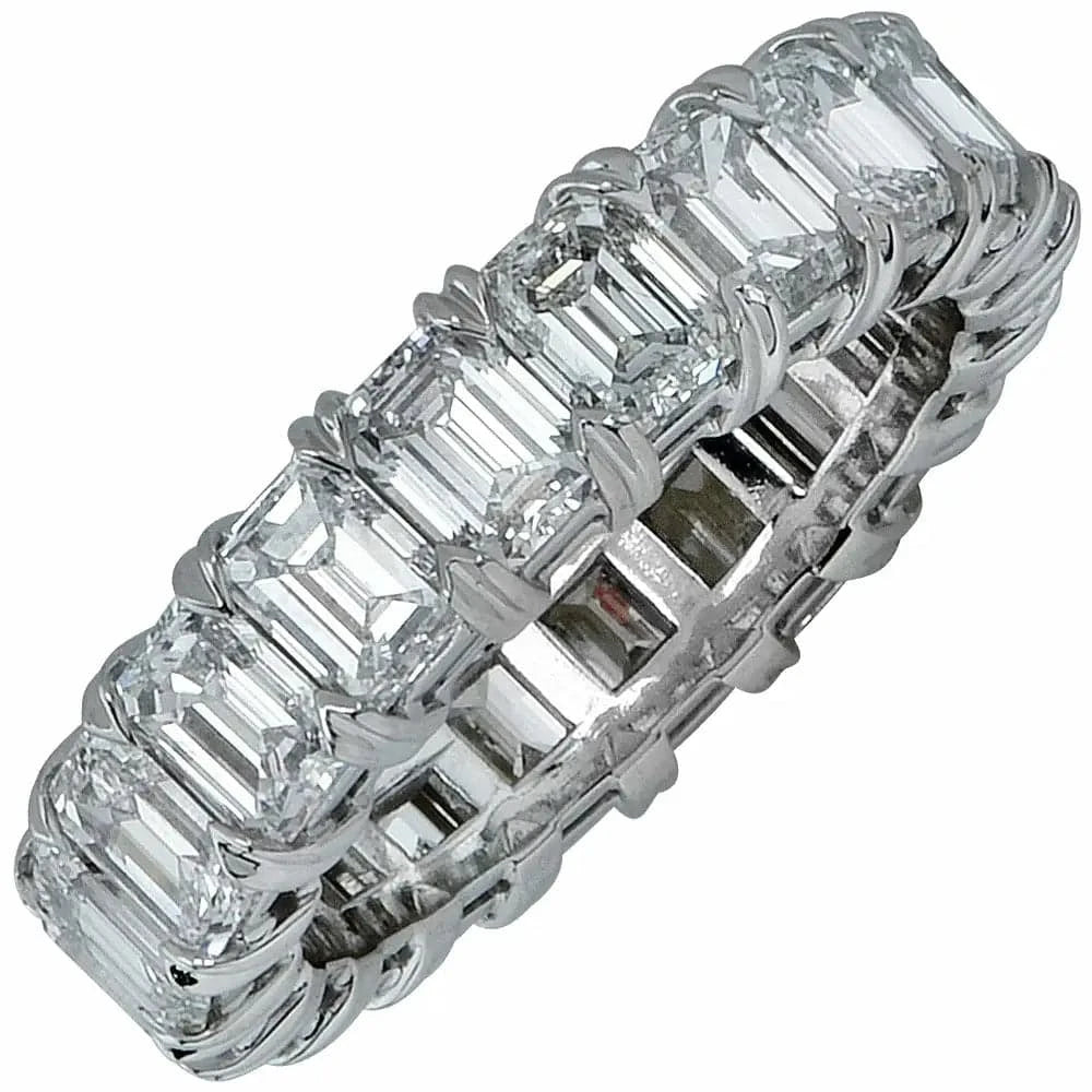 Vivid Diamonds 6.43 Carat Emerald Cut Diamond Eternity Band- V20229