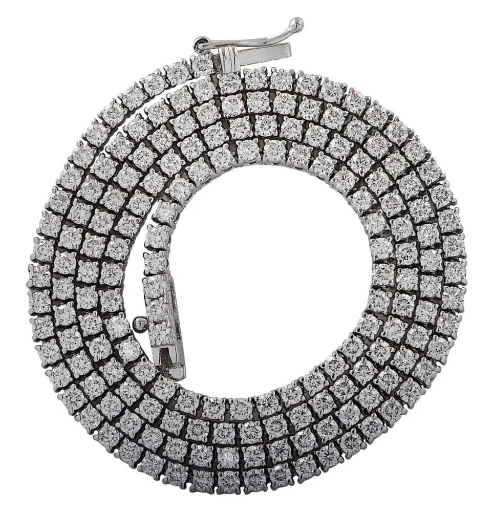 Vivid Diamonds 7.40 Carat Straight Line Diamond Tennis Necklace-V38437 - Vivid Diamonds
