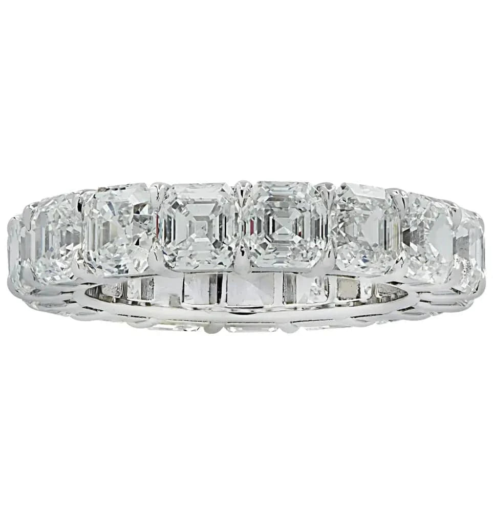 Vivid Diamonds 8.75 Carat Asscher Cut Diamond Eternity Band -V35225 - Vivid Diamonds