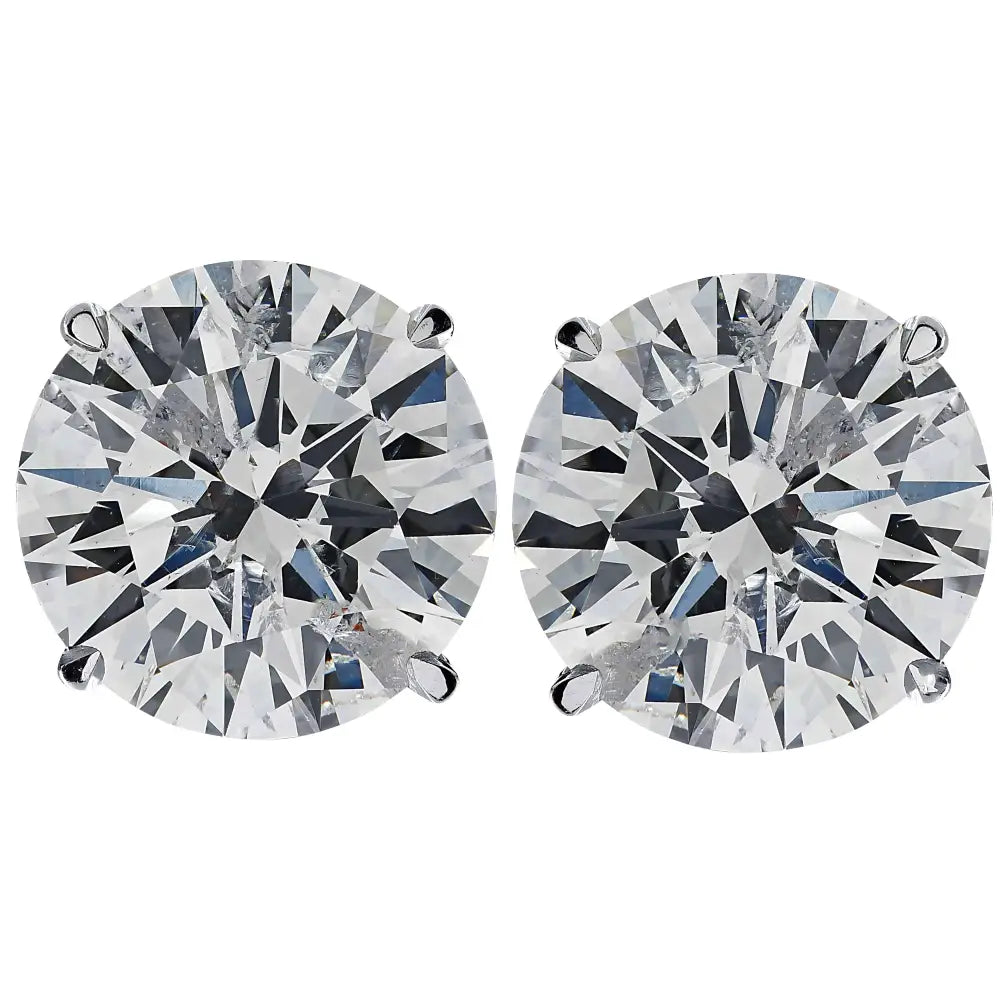 Vivid Diamonds GIA Certified 10.04 Carat Diamond Solitaire Stud Earrings - V46493 - Vivid Diamonds