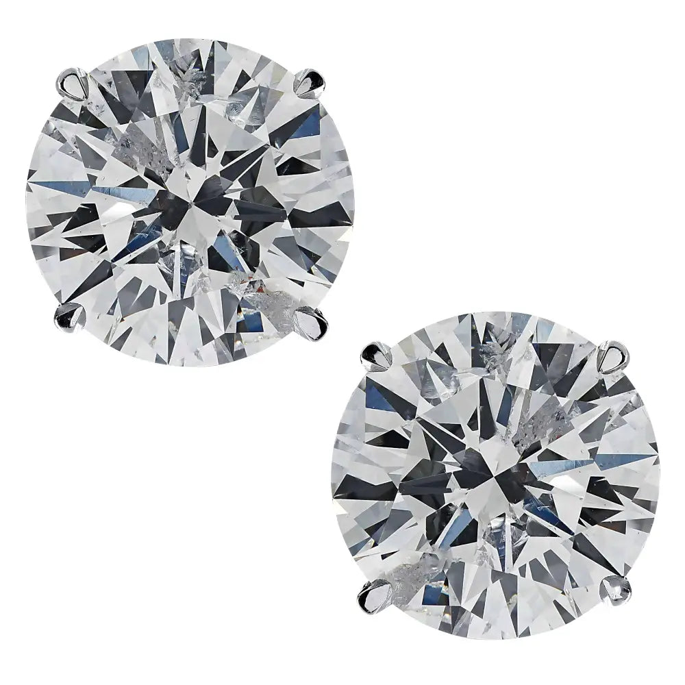 Vivid Diamonds GIA Certified 10.04 Carat Diamond Solitaire Stud Earrings - V46493 - Vivid Diamonds