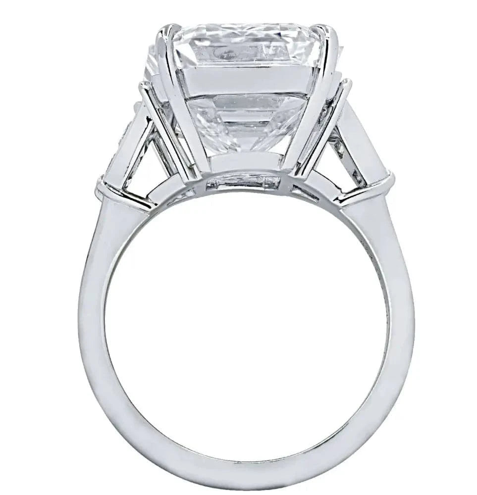 Vivid Diamonds GIA Certified 11.78 Carat Emerald Cut Diamond Engagement Ring -V37164