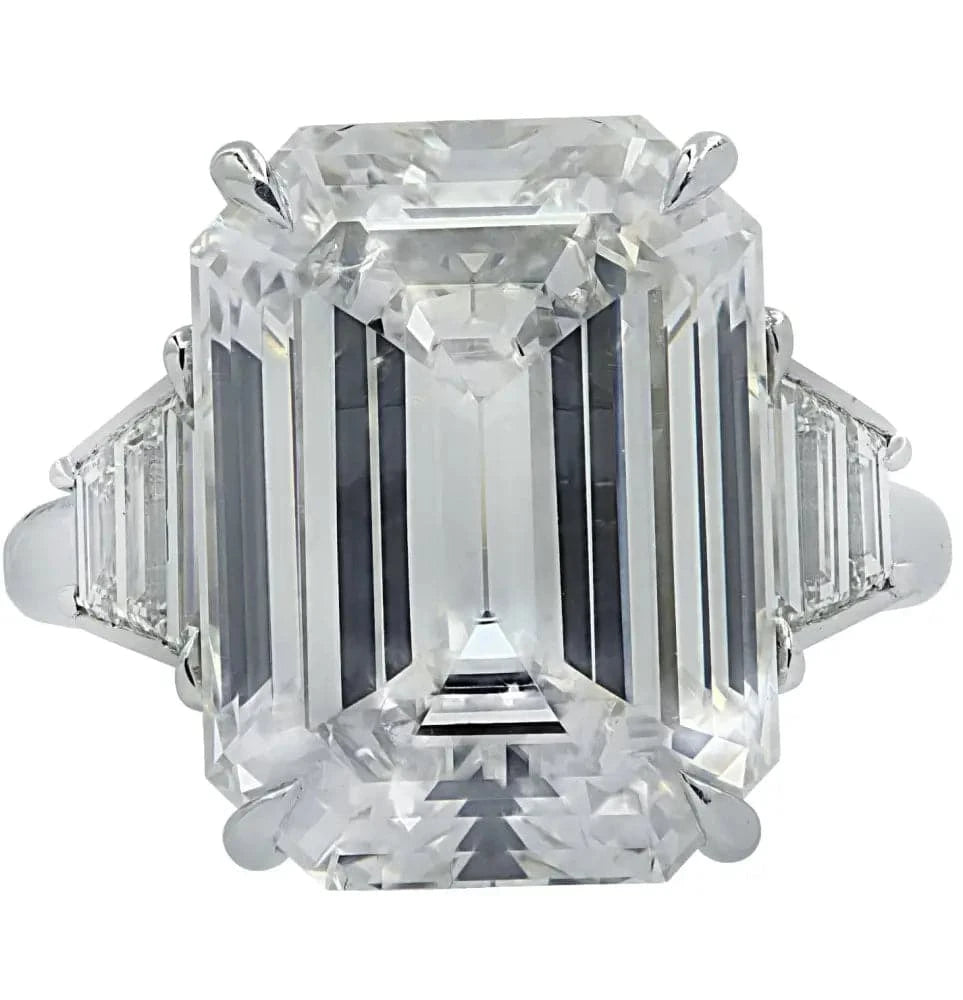 Vivid Diamonds GIA Certified 11.78 Carat Emerald Cut Diamond Engagement Ring -V37164 - Vivid Diamonds