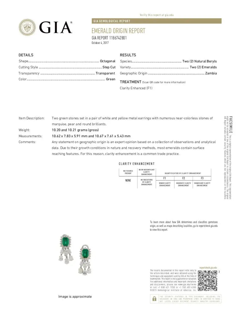 Vivid Diamonds GIA Certified 6.7 Carat Emerald & Diamond Earrings -V45942 - Vivid Diamonds