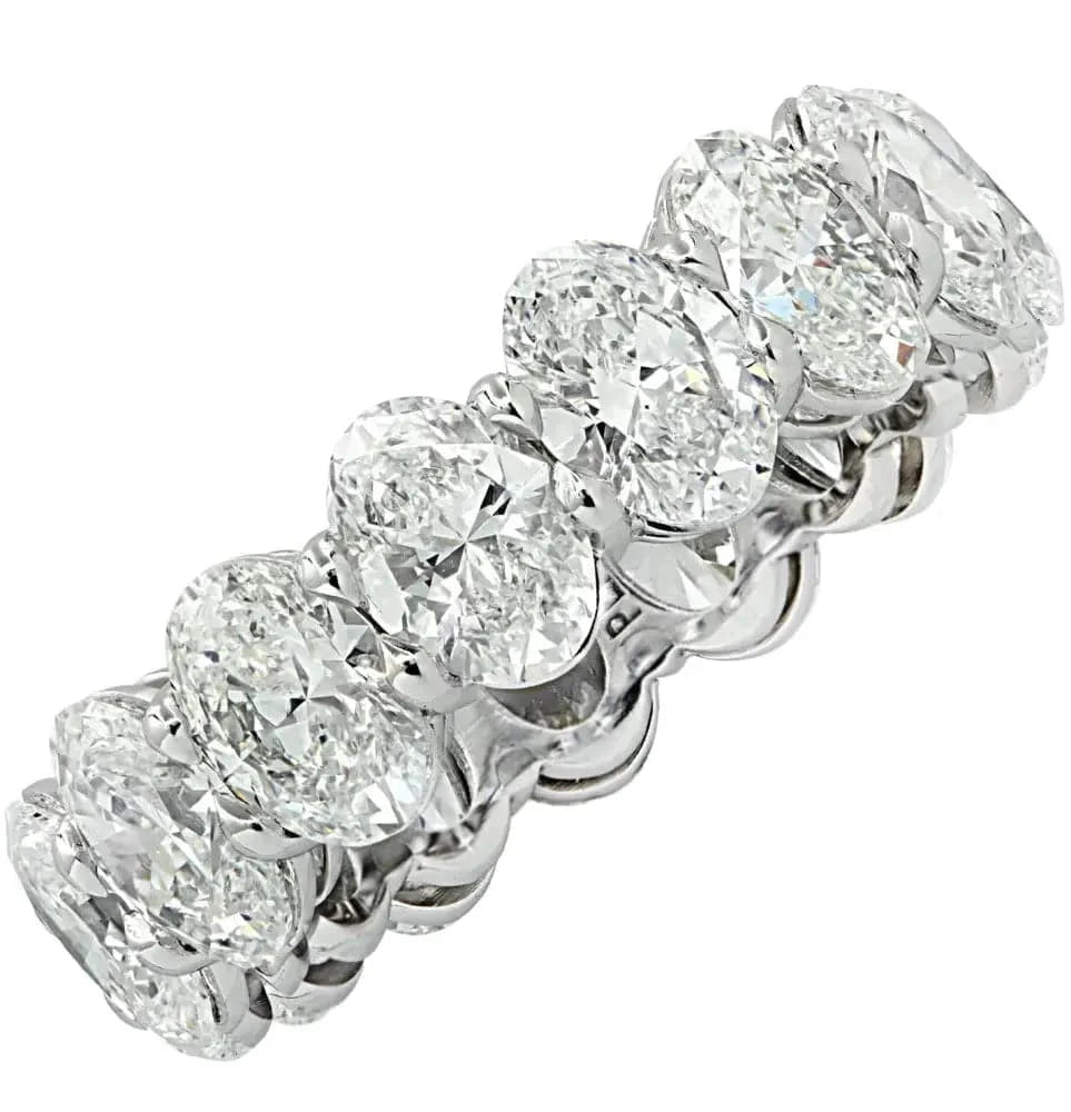 Vivid Diamonds GIA Certified 7.55 Carat Oval Cut Diamond Eternity Band -V32772 - Vivid Diamonds