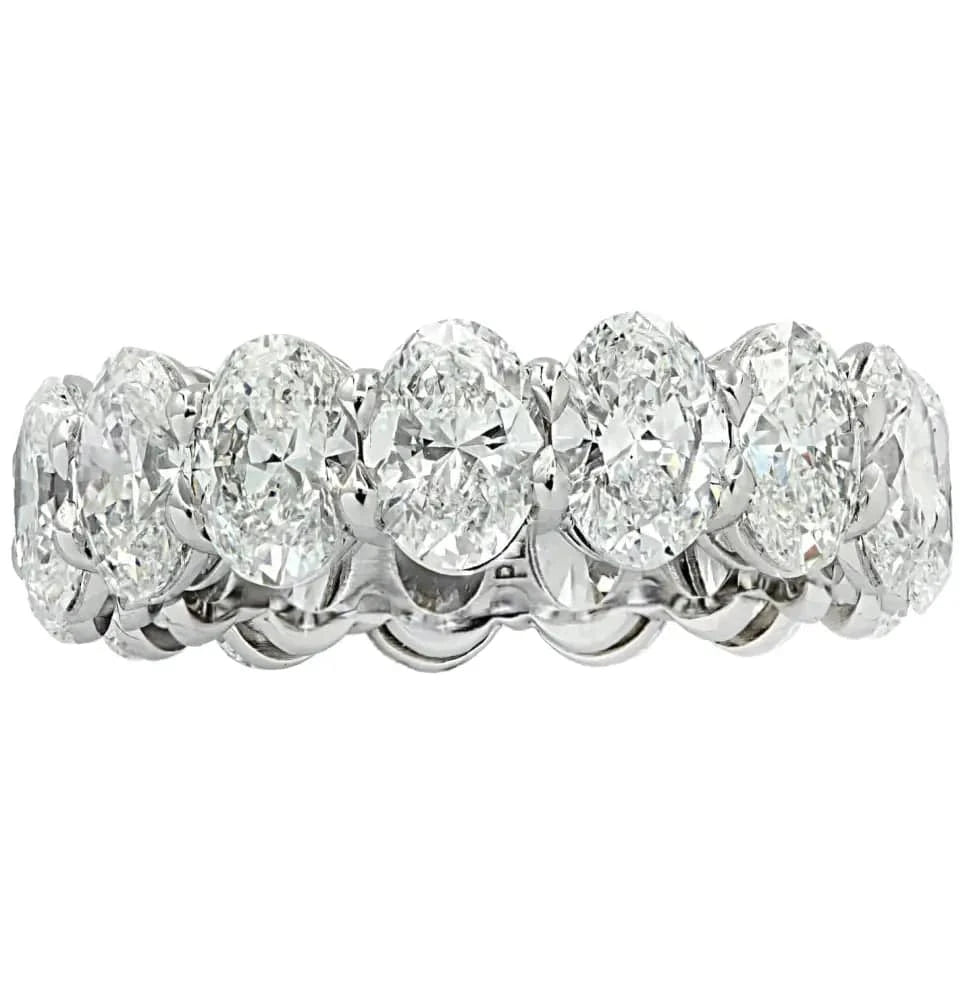 Vivid Diamonds GIA Certified 7.55 Carat Oval Cut Diamond Eternity Band -V32772 - Vivid Diamonds