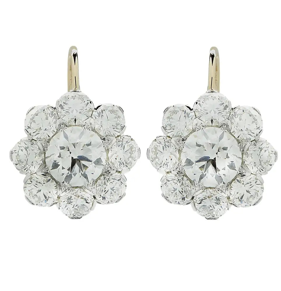 Vivid Diamonds GIA Certified 7.87 Carat Round Brilliant Cut Diamond Earrings -V46803