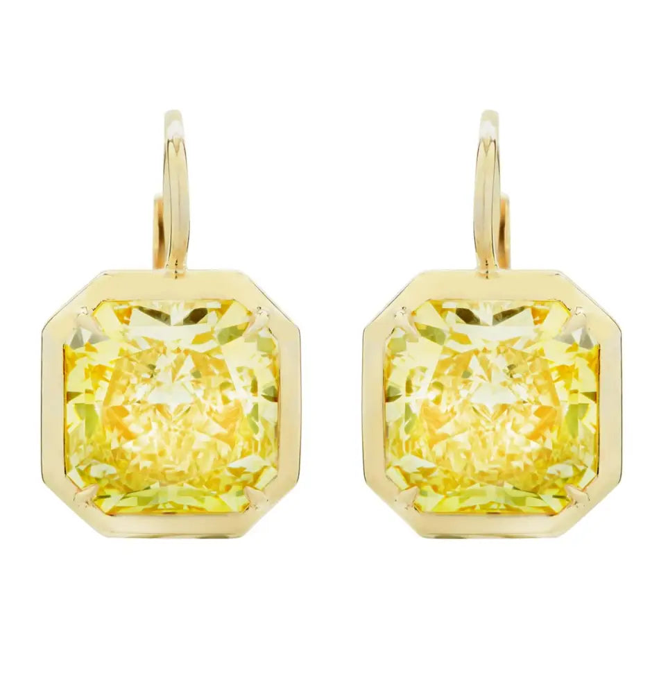 Vivid Diamonds GIA Certified 8.9 Carat Fancy Yellow Diamond Dangle Earrings -V47254