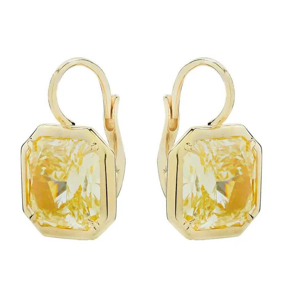 Vivid Diamonds GIA Certified 8.9 Carat Fancy Yellow Diamond Dangle Earrings -V47254