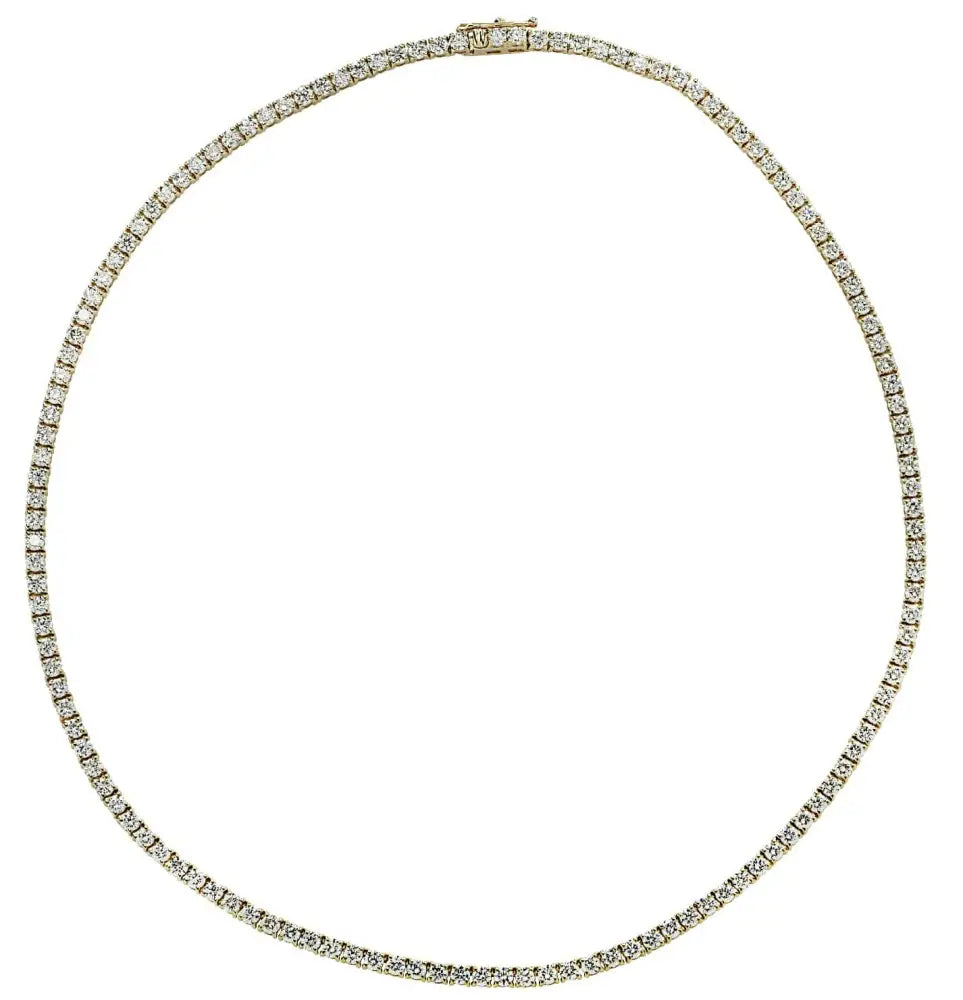 Vivid Diamonds 7.10 Carat Straight Line Diamond Tennis Necklace -V38433 - Vivid Diamonds