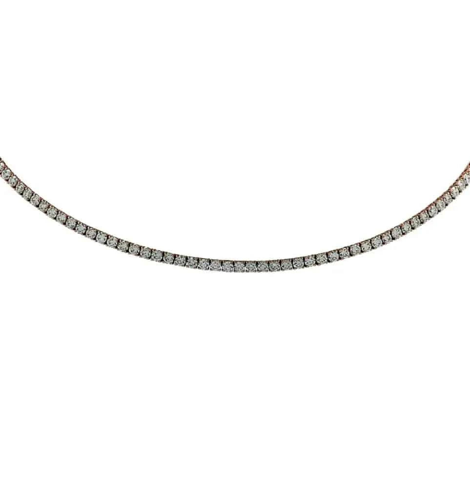 Vivid Diamonds Straight Line Tennis Necklace -V32529 - Vivid Diamonds