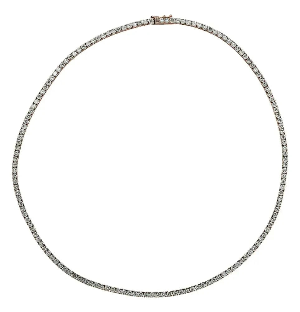 Vivid Diamonds Straight Line Tennis Necklace -V32529 - Vivid Diamonds