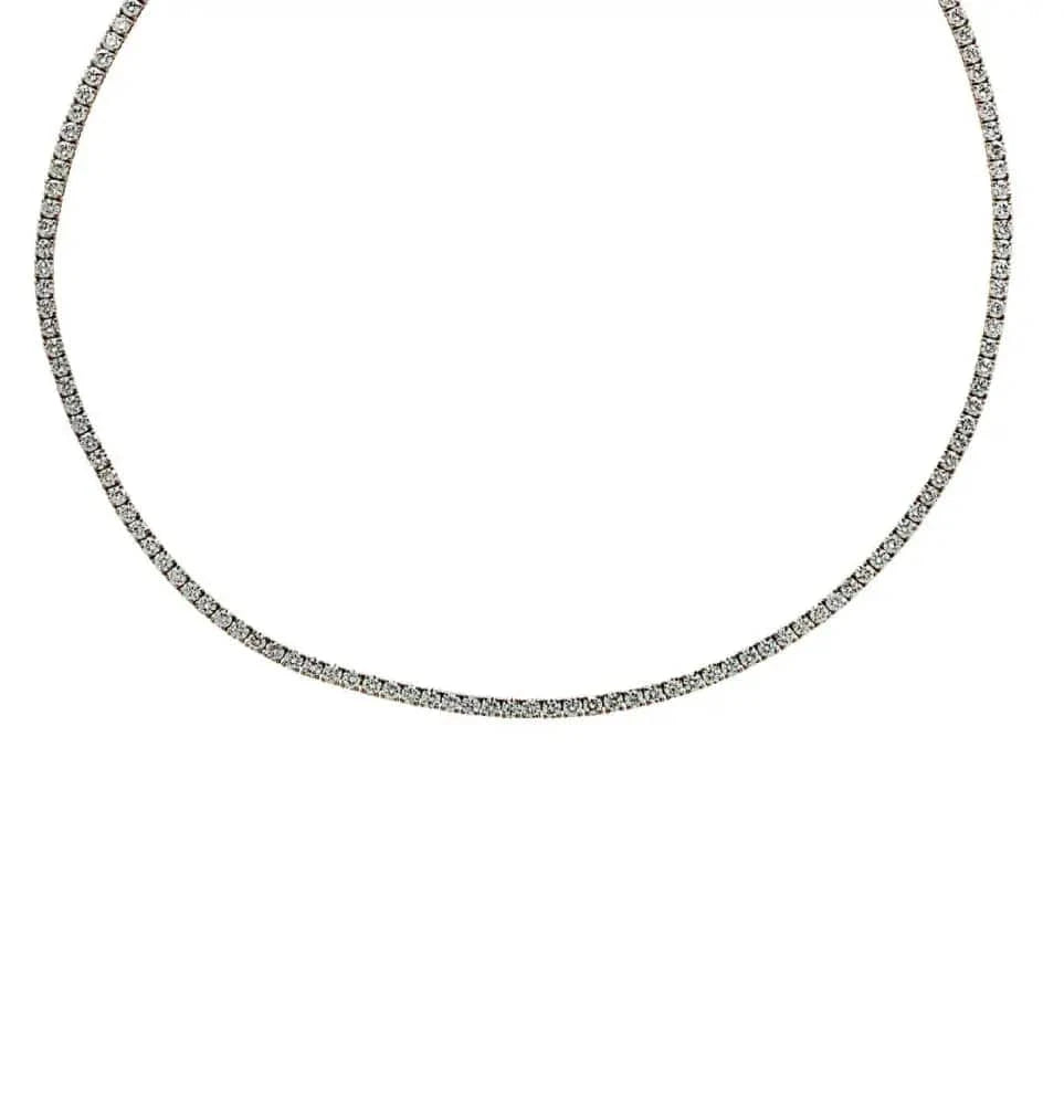 Vivid Diamonds Straight Line Tennis Necklace -V32529 - Vivid Diamonds