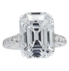 Vivid Diamonds Antique GIA Certified 7.23 Carat Emerald Cut Diamond Engagement Ring-V30206 - vividdiamonds