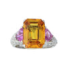 8.08 Carat Sapphire &amp; Diamond Ring- V30524 - vividdiamonds