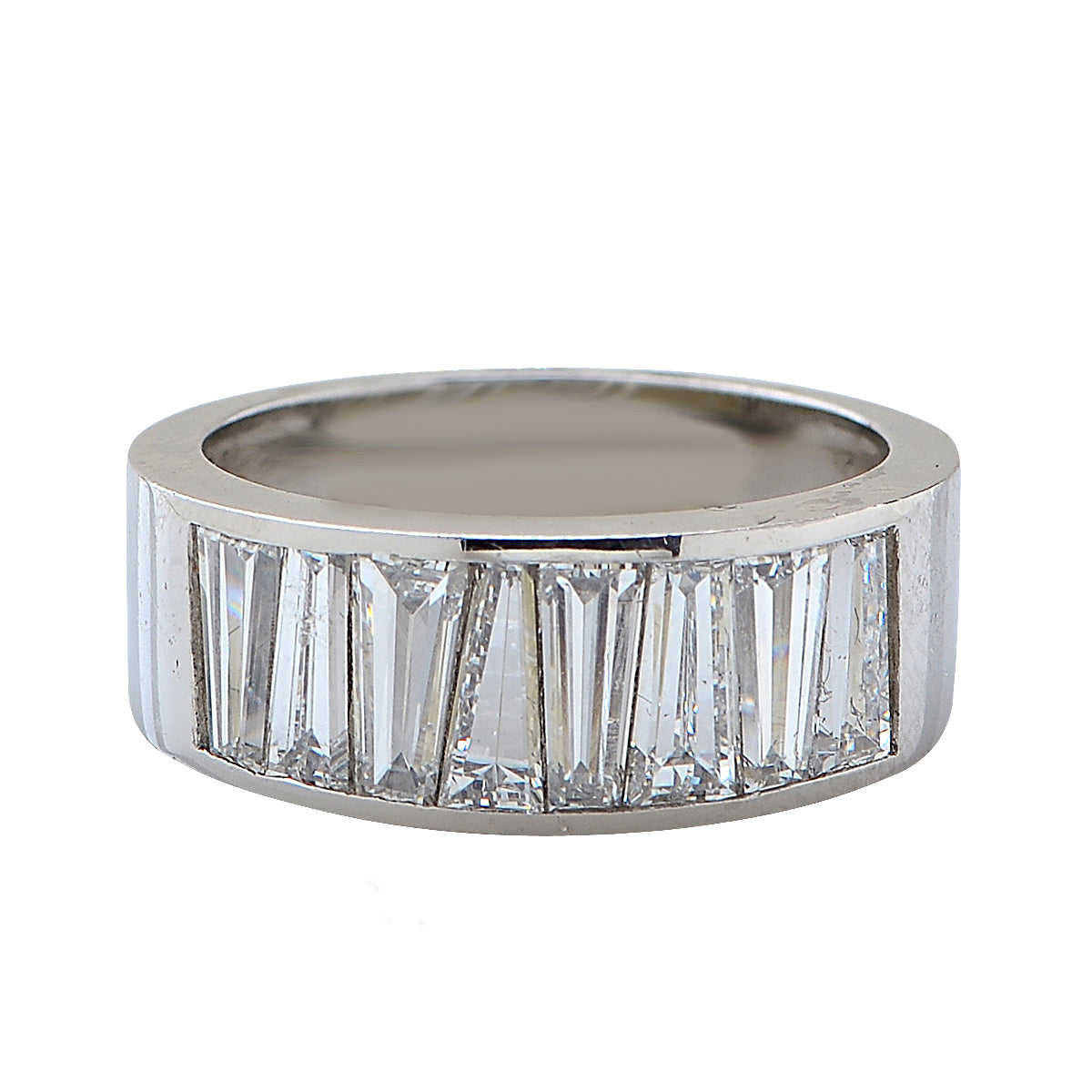 Tapered baguette hot sale eternity band