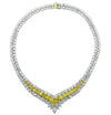 80.81 Carat GIA Certified Fancy Intense Yellow And White Diamond Necklace -V30554 - vividdiamonds