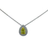 Vivid Diamonds GIA Certified 1.01 Fancy Yellow Double Halo Diamond Pendant Necklace -V31043 - vividdiamonds