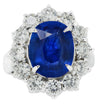 Vivid Diamonds AGL Certified 5.91 Carat Burma No Heat Sapphire &amp; Diamond Ring -V31480 - vividdiamonds