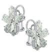Vivid Diamonds GIA Certified 9.91 Carat Diamond Flower Cluster Earrings -V33039 - vividdiamonds