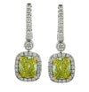 Vivid Diamonds 4.59 Carat Yellow Diamond Dangle Earrings -V34427 - vividdiamonds