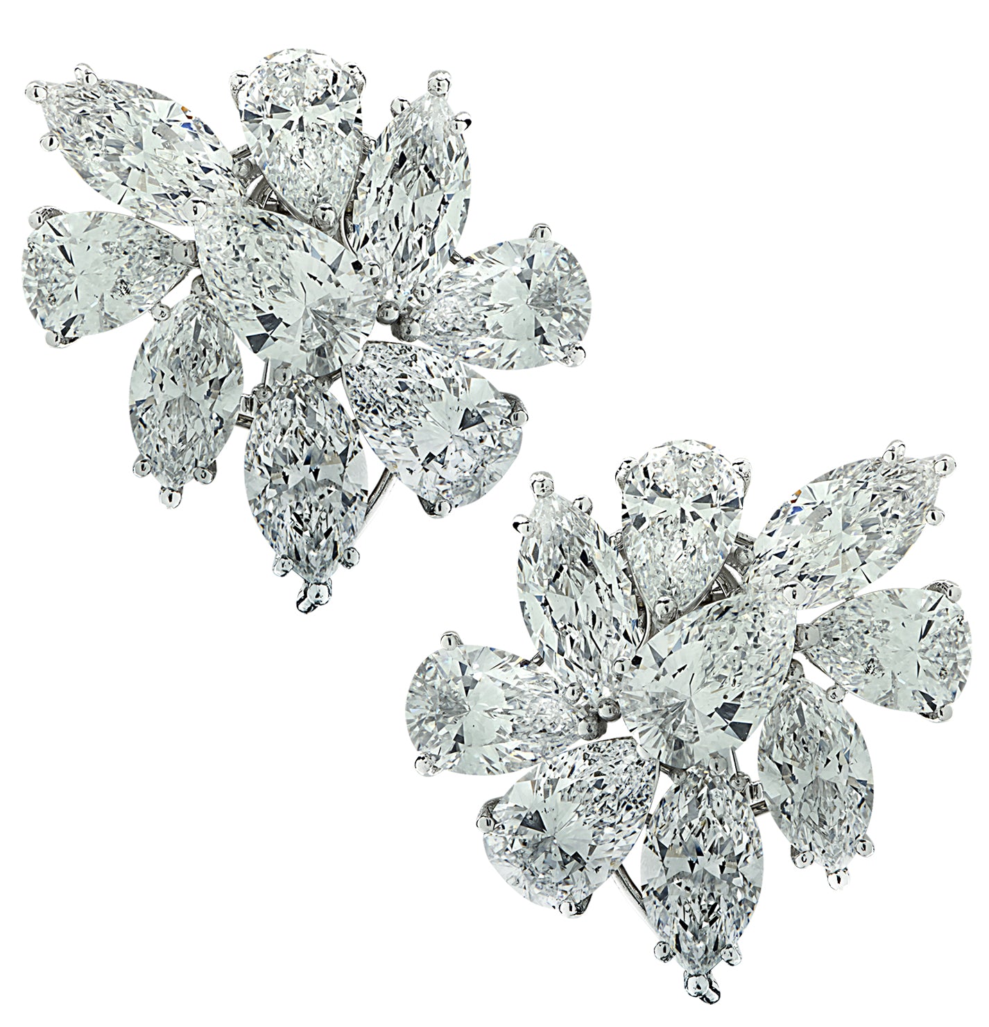 Vivid Diamonds 25.02 Carat Diamond Cluster Earrings -V34520 